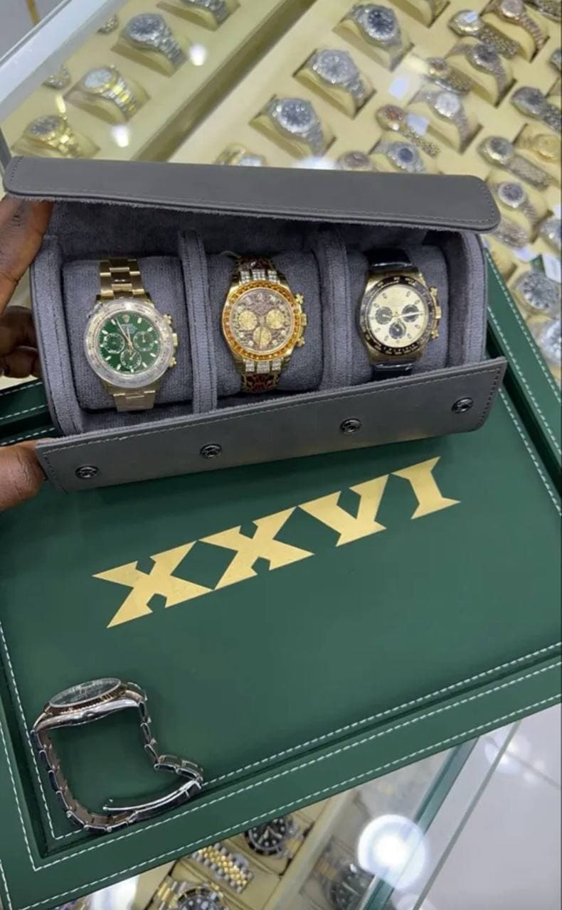 XXVI watches presented inside a private watch roll.